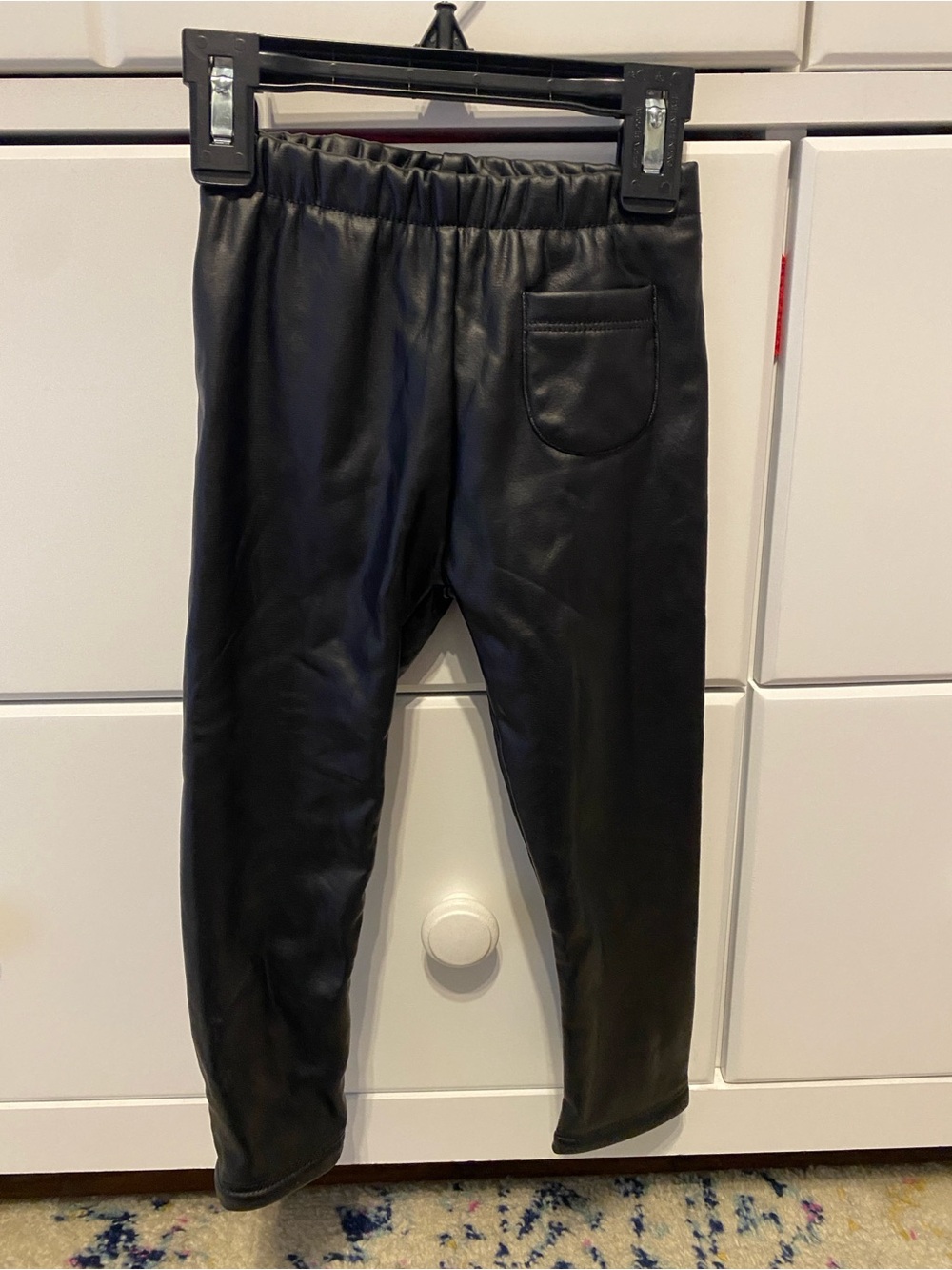 Zara Black Faux Leather Pants / Size 3 / EUC
